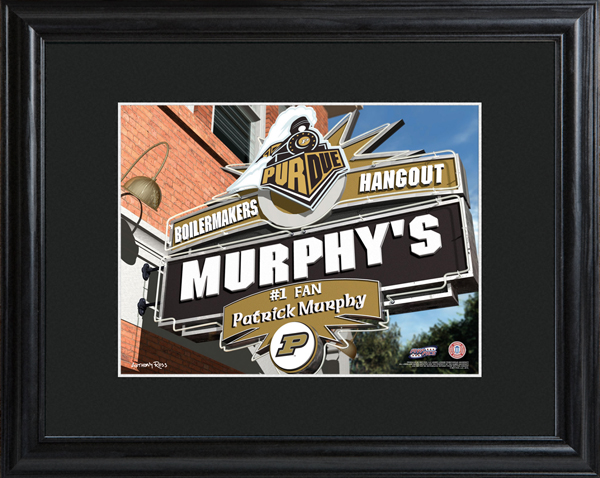 Custom College Hangout Black Wood Framed Print