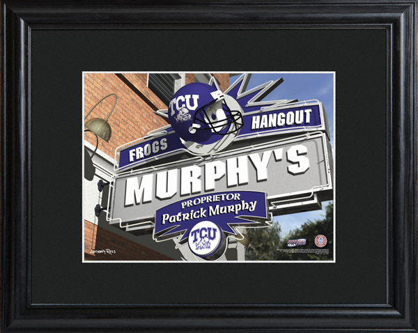 Custom College Hangout Black Wood Framed Print
