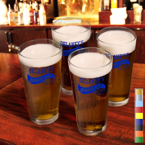 Personalized Classic 16oz Pub Glass Set