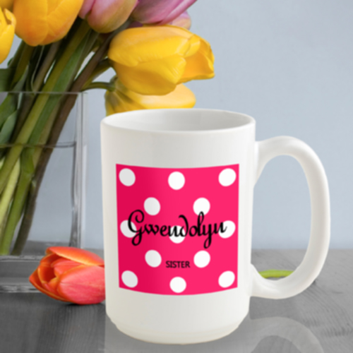 Classy Polka Dots Coffee Mug
