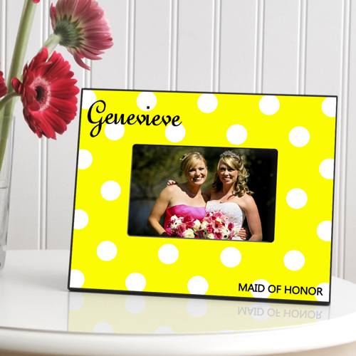 Personalized Polka Dots Picture Frame