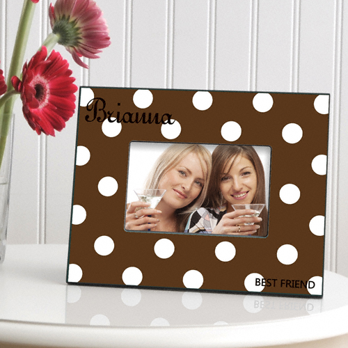 Personalized Polka Dots Picture Frame