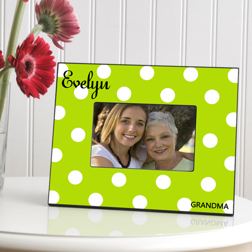 Personalized Polka Dots Picture Frame