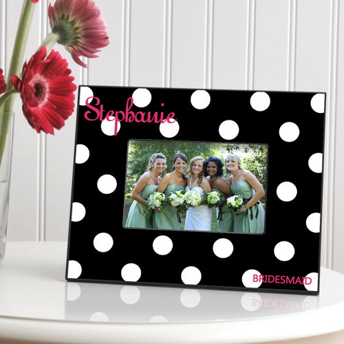 Personalized Polka Dots Picture Frame