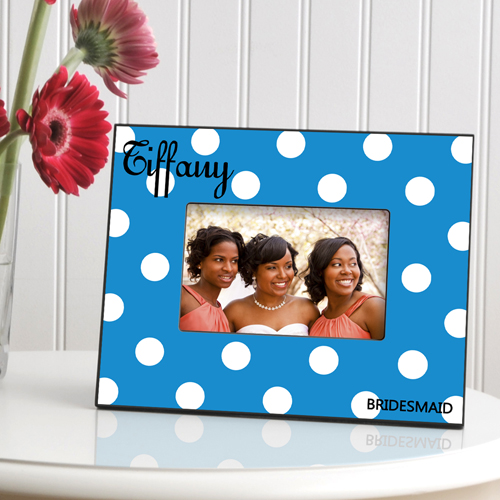 Personalized Polka Dots Picture Frame