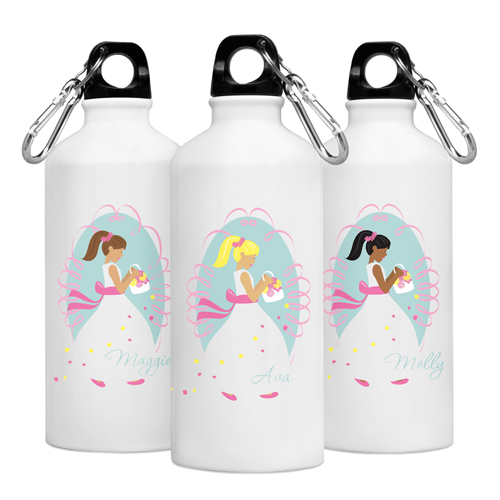 Personalized Wedding Party Aluminum Water Bottles
