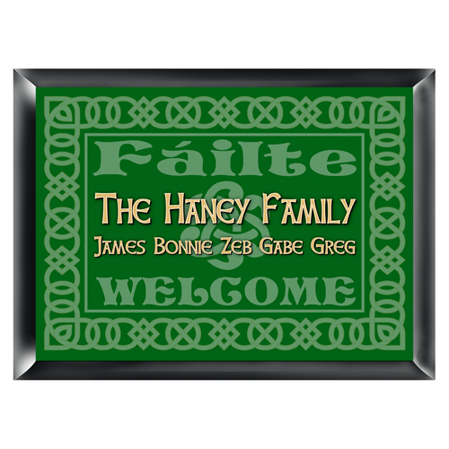 Personalized Irish Family Name Home Sign