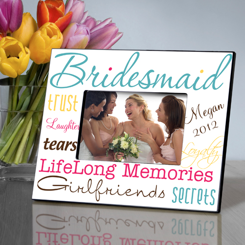 Personalized Bridesmaid Medley Color Picture Frame