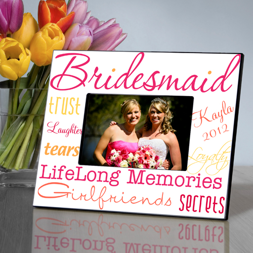 Personalized Bridesmaid Medley Color Picture Frame