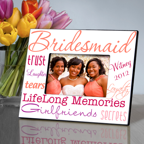 Personalized Bridesmaid Medley Color Picture Frame