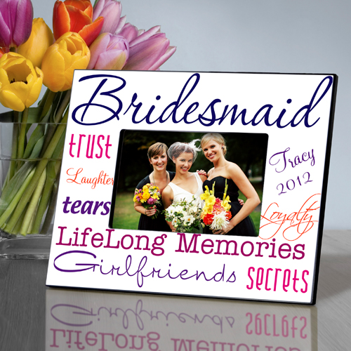 Personalized Bridesmaid Medley Color Picture Frame