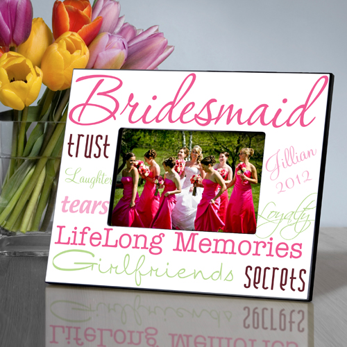 Personalized Bridesmaid Medley Color Picture Frame