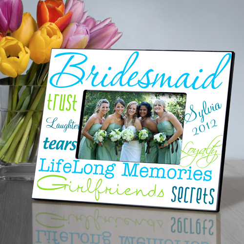Personalized Bridesmaid Medley Color Picture Frame
