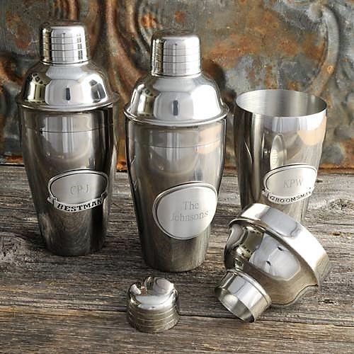 Engraved Mixologist Cocktail Shaker With Personalized Medallion GC871