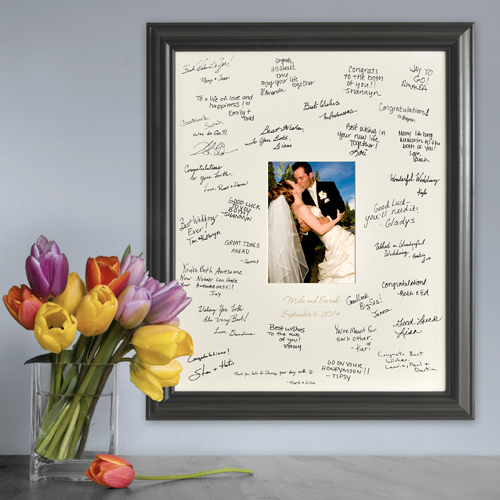 Personalized Laser Engraved Wedding Wishes Signature Frame GC875