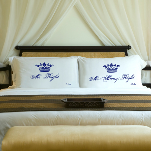 Custom Printed Royal Wedding Pillow Case Set GC891ROYAL