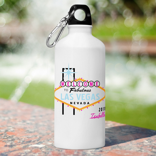 Custom Las Vegas Wedding Party Water Bottles