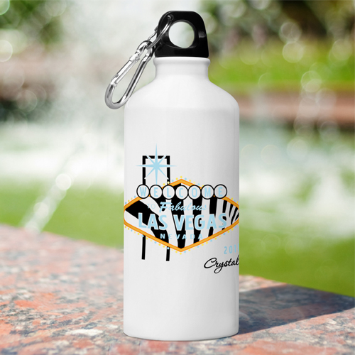 Custom Las Vegas Wedding Party Water Bottles