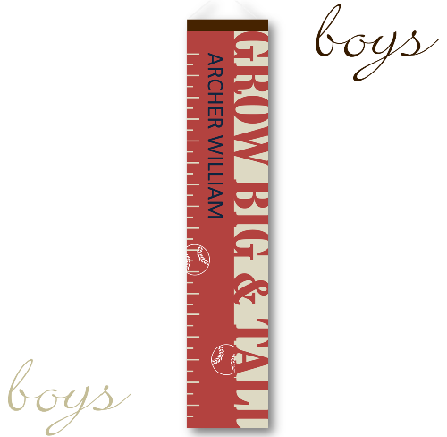 Boys Custom Height Chart Canvas