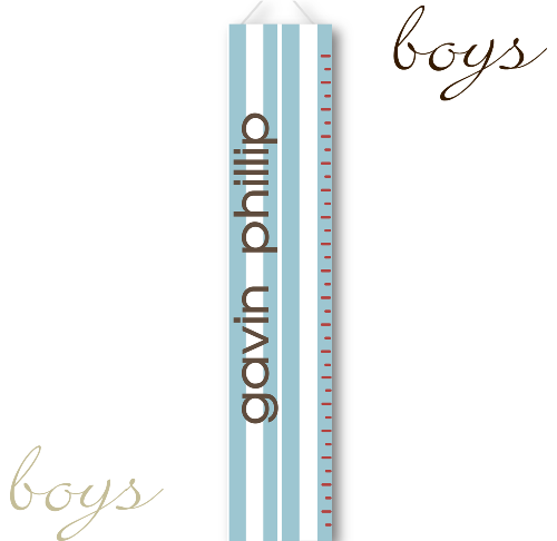 Boys Custom Height Chart Canvas