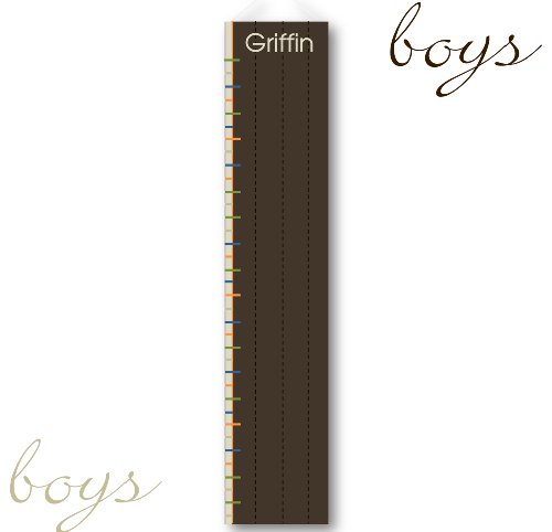 Boys Custom Height Chart Canvas