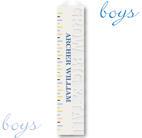 Boys Custom Height Chart Canvas