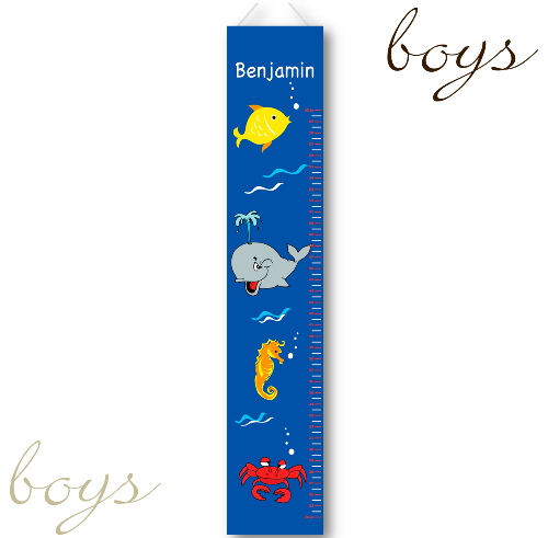 Boys Custom Height Chart Canvas