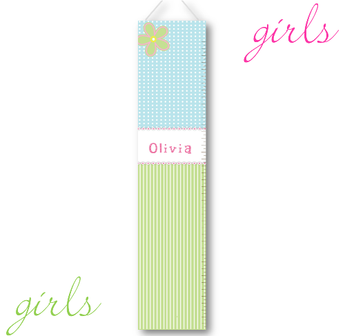Personalized Growing Girls Height Chart Canvas