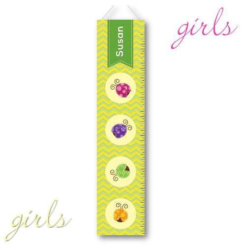 Personalized Growing Girls Height Chart Canvas