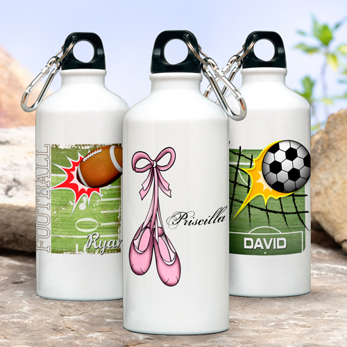 Personalized Kids Sports Aluminum Water Bottles GC927
