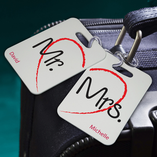 Traveling Couples Custom Sojourn Luggage Tags Set Of 2 GC931