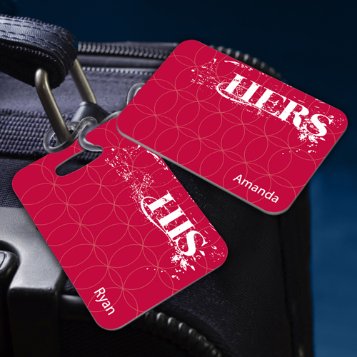 Traveling Couples Custom Sojourn Luggage Tags Set Of 2