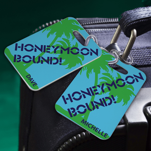 Traveling Couples Custom Sojourn Luggage Tags Set Of 2