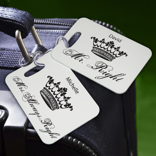 Traveling Couples Custom Sojourn Luggage Tags Set Of 2