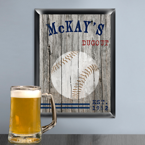 Custom Printed Wooden Look Pub Sign