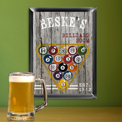 Custom Printed Wooden Look Pub Sign