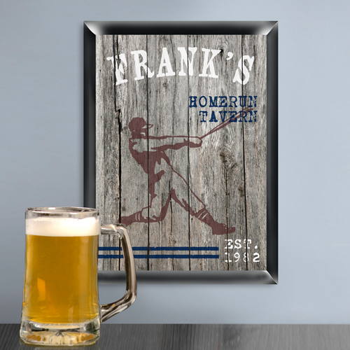 Custom Printed Wooden Look Pub Sign