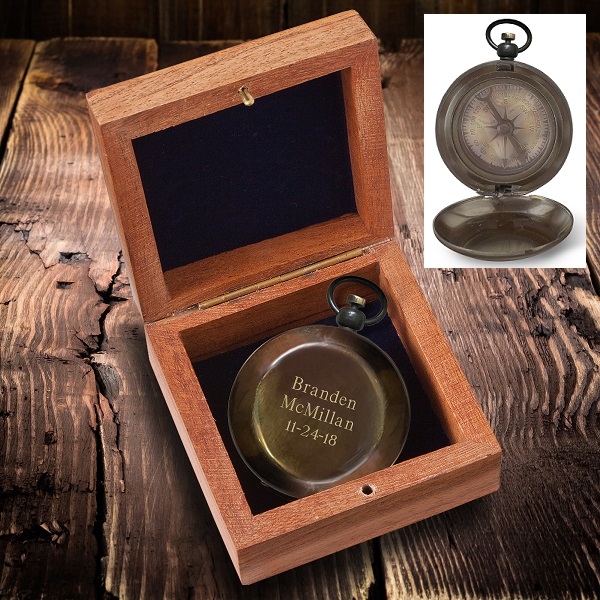 Engraved Authentic Hikers Guide Compass