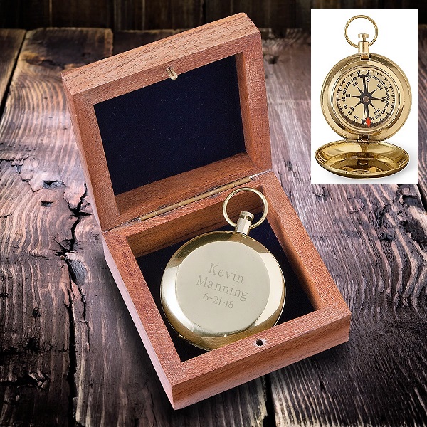 Engraved Authentic Hikers Guide Compass