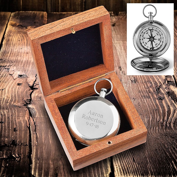 Engraved Authentic Hikers Guide Compass