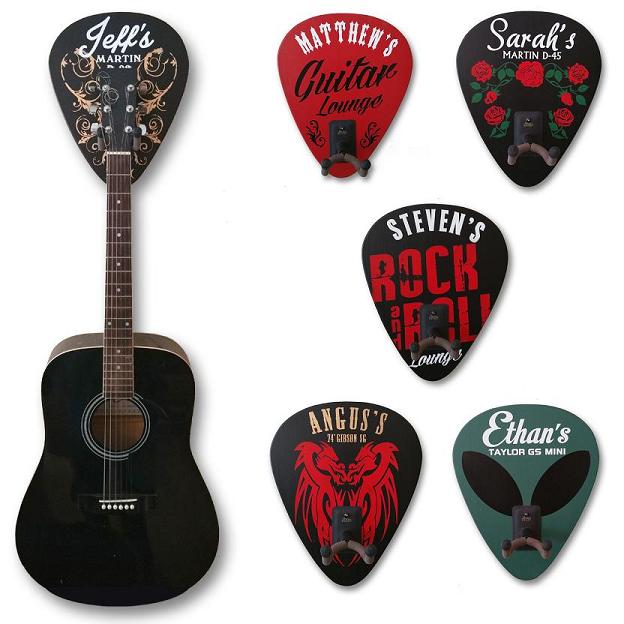 Personalized Pick Shaped Otsey Guitar Holder OBC-GP