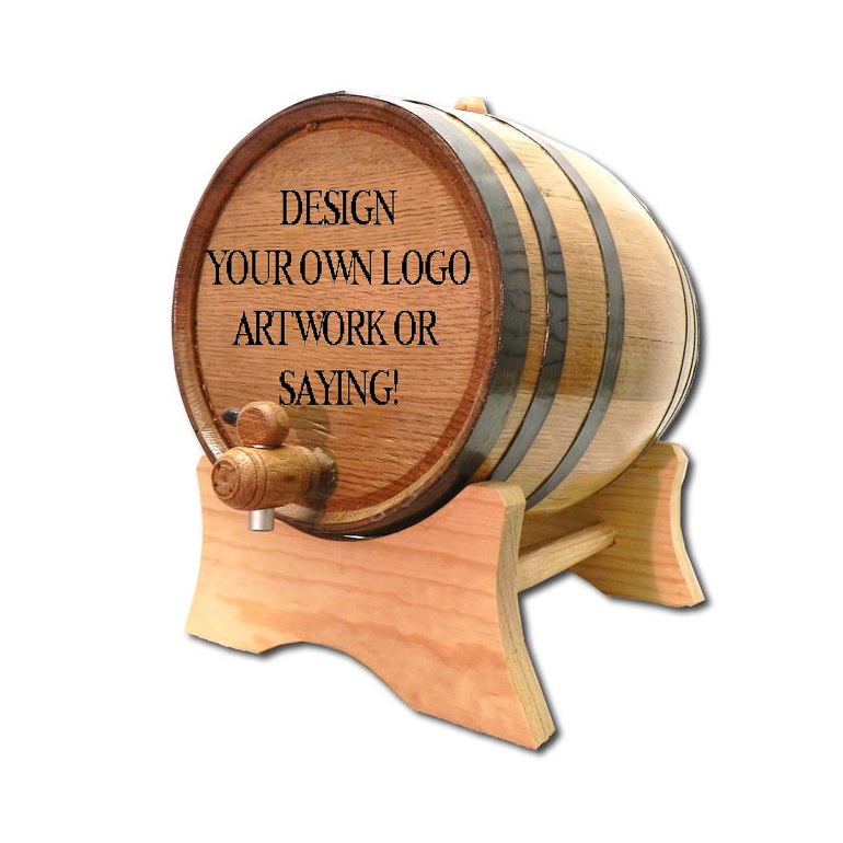 Designed By You Laser Engraved Oak Barrel