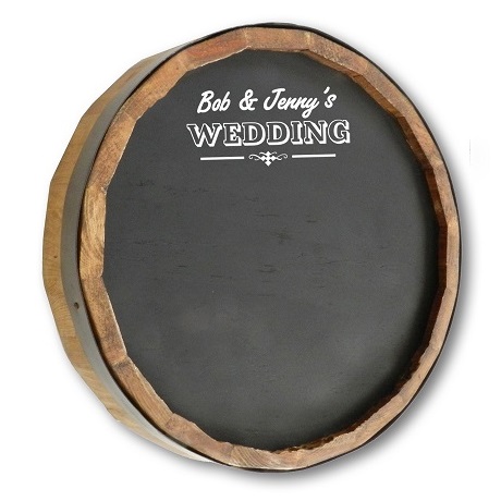 Personalized Chalkboard Quarter Barrel Sign OBC-QB-CHALK