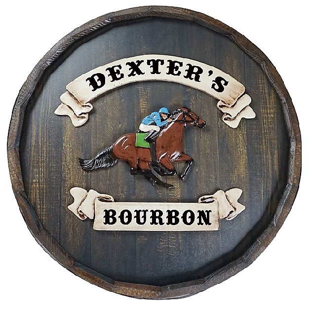 Personalized Quarter Barrel Horse Derby Sign OBC-QBBR495