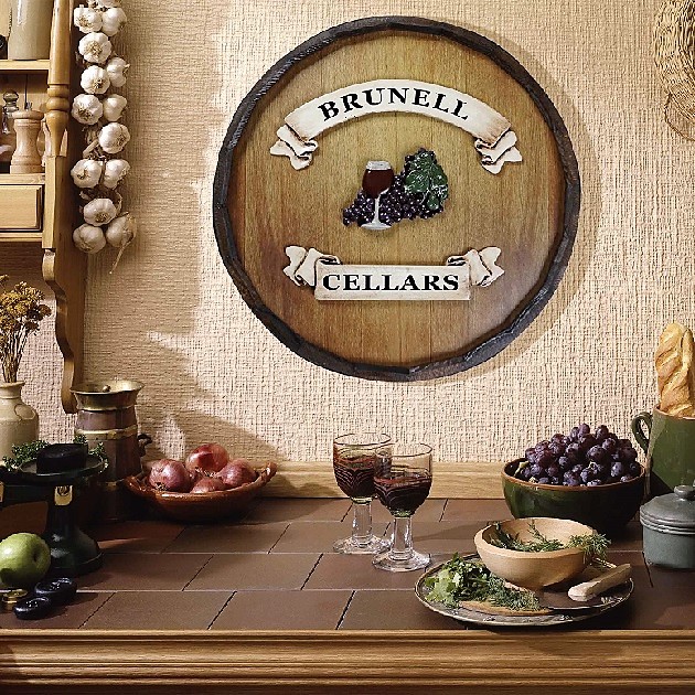 Personalized Quarter Barrel Wine Cellars Sign OBC-QBBR499