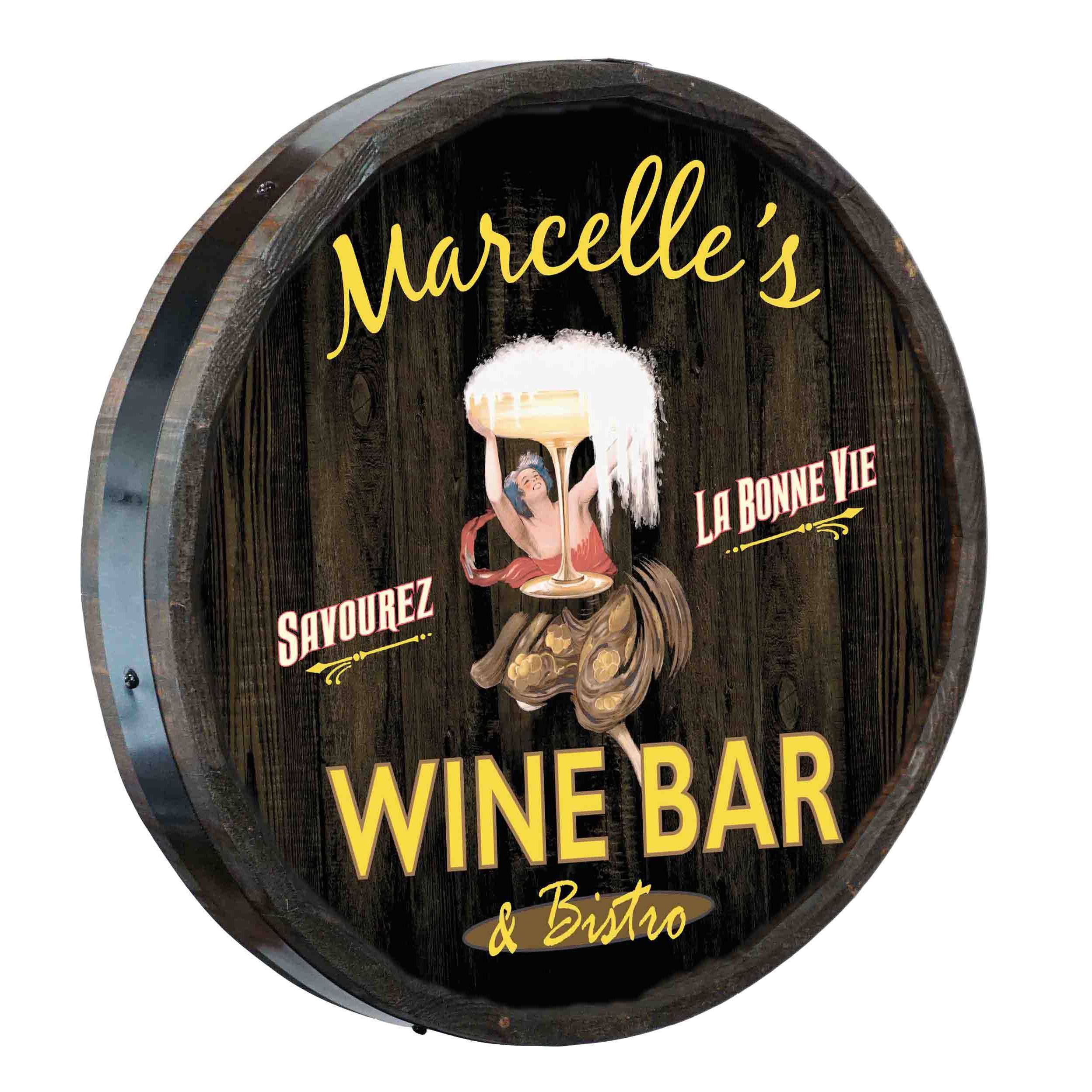 Quarter Barrel Wine Bistro Bar Sign QB1810