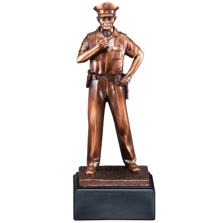 Always Ready Bronze Resin Police Statue Award RFB058