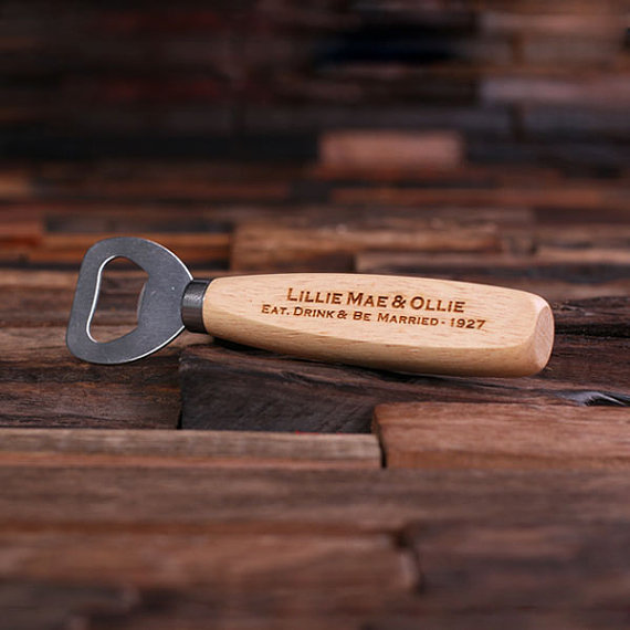 Engraved Wood Bottle Opener TP-024237