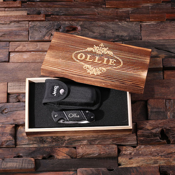 Personalized Jeep Knife With Case