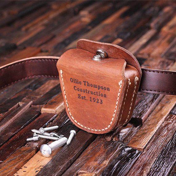 Engraved Leather Tool Belt Pouch TP-024419